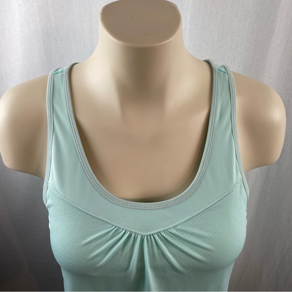 Athleta Mint Green 2 in 1 Gel Mesh Supercharged Tank Top M - Picture 7 of 10